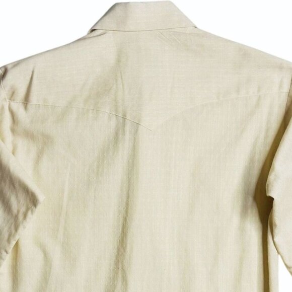 VTG H BAR C Ranch Wear Mens Shirt Size 15 1/2 Western Pearl Snap Mini Diamond - Picture 4 of 10